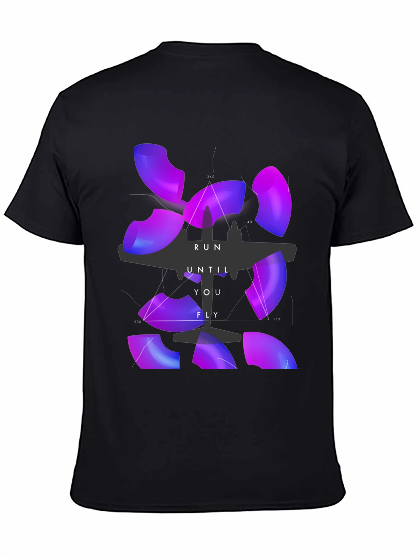 Abstract Run Until You Fly Graphic Tee