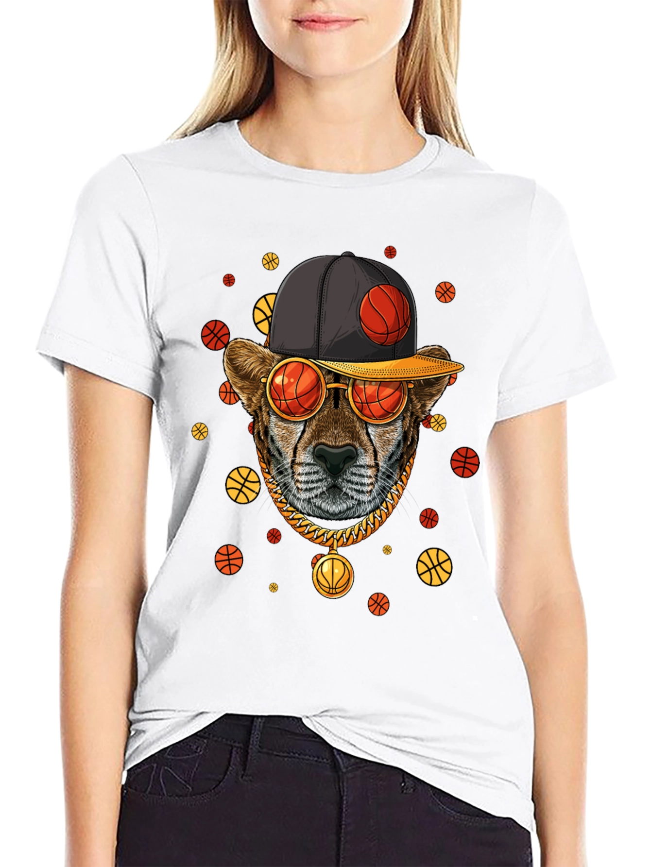 Basketball Cheetah Graphic Tee
