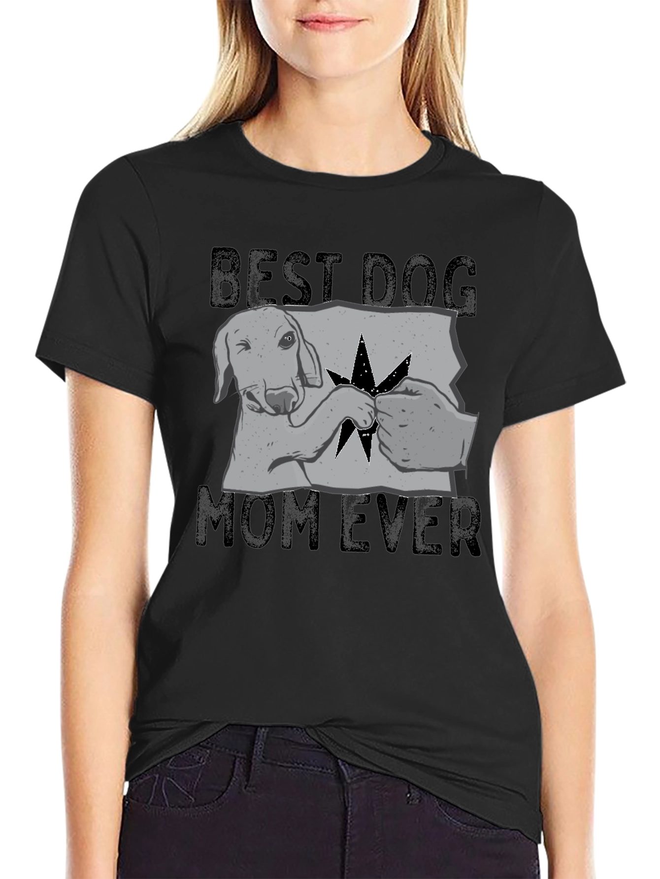 Best Dog Mom Ever T-Shirt - Cute Dog Design