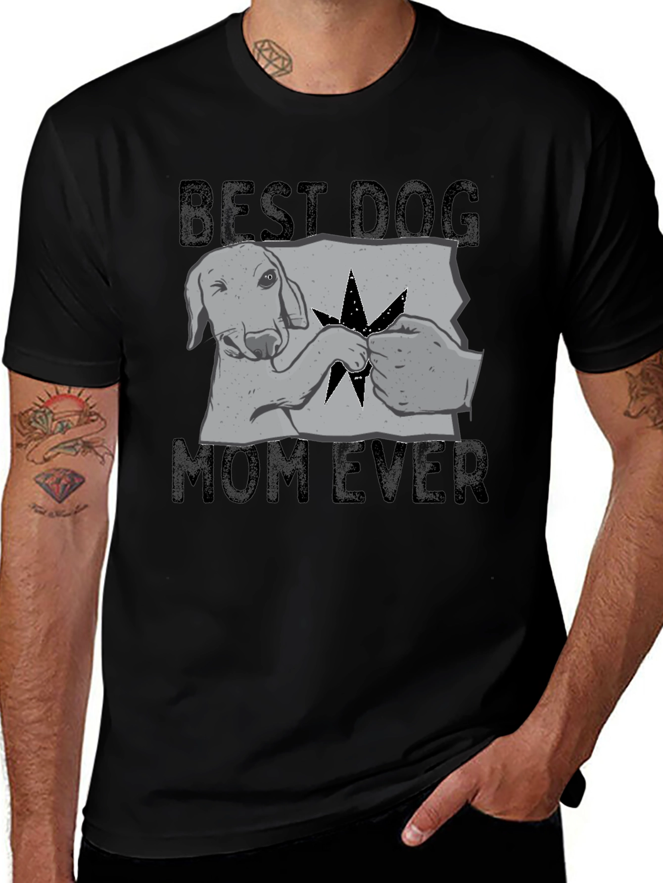 Best Dog Mom Ever T-Shirt - Cute Dog Design