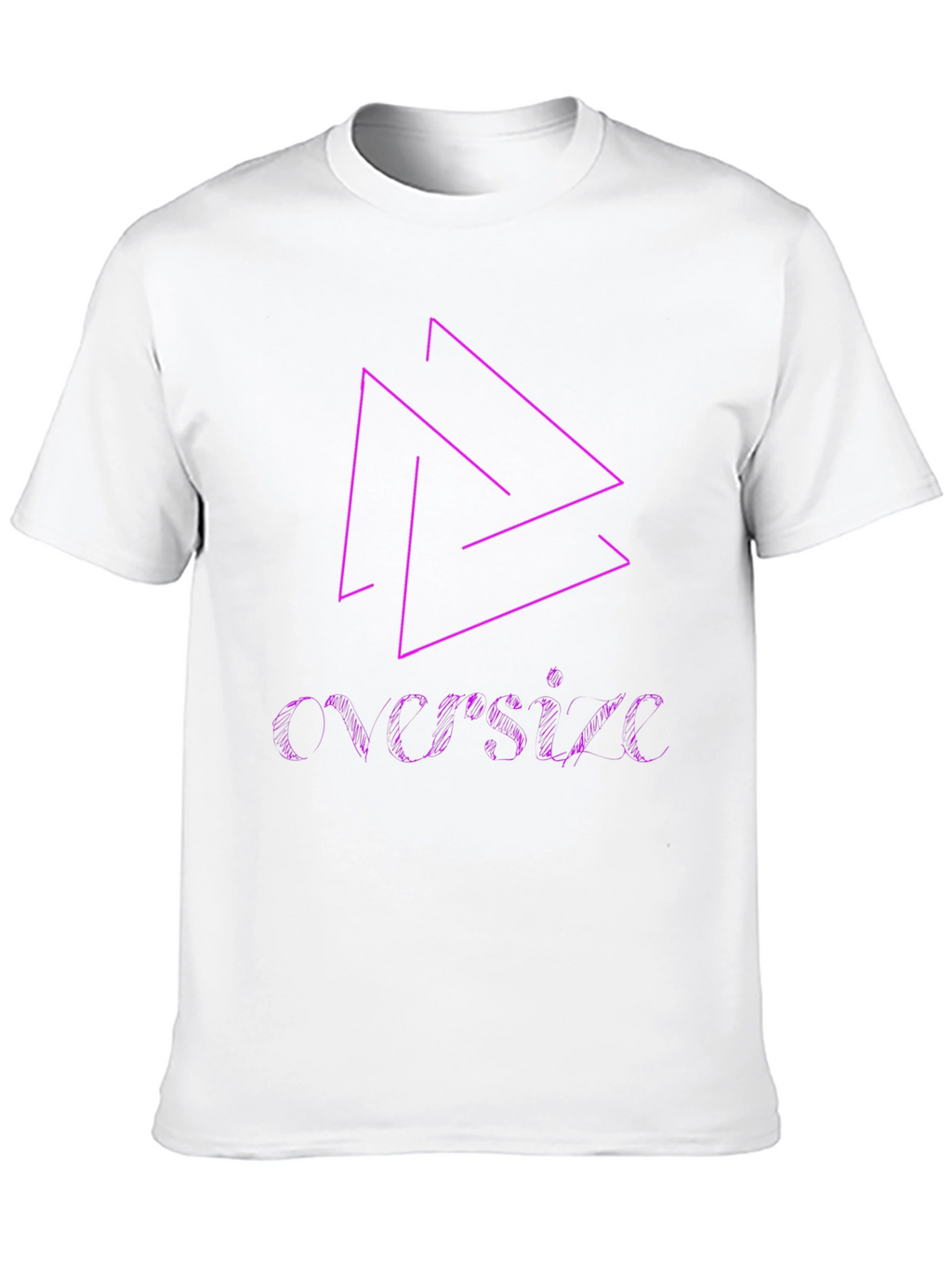 Black T-Shirt with Geometric & Text Design