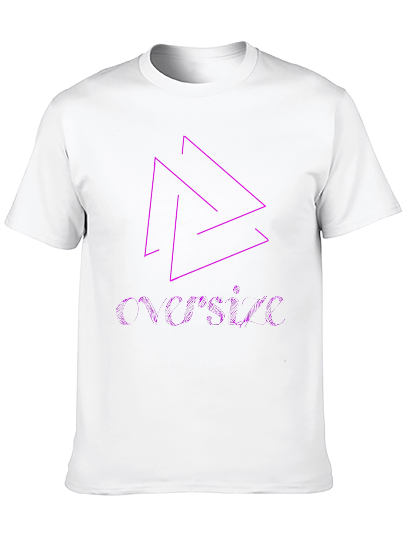 Black T-Shirt with Geometric & Text Design