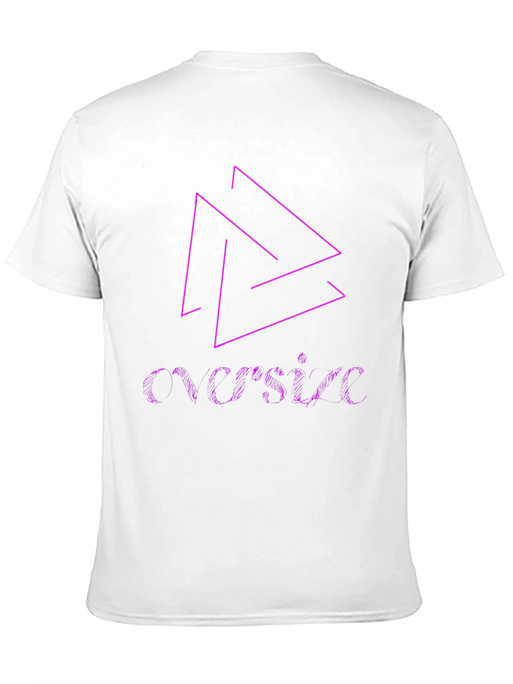 Black T-Shirt with Geometric & Text Design