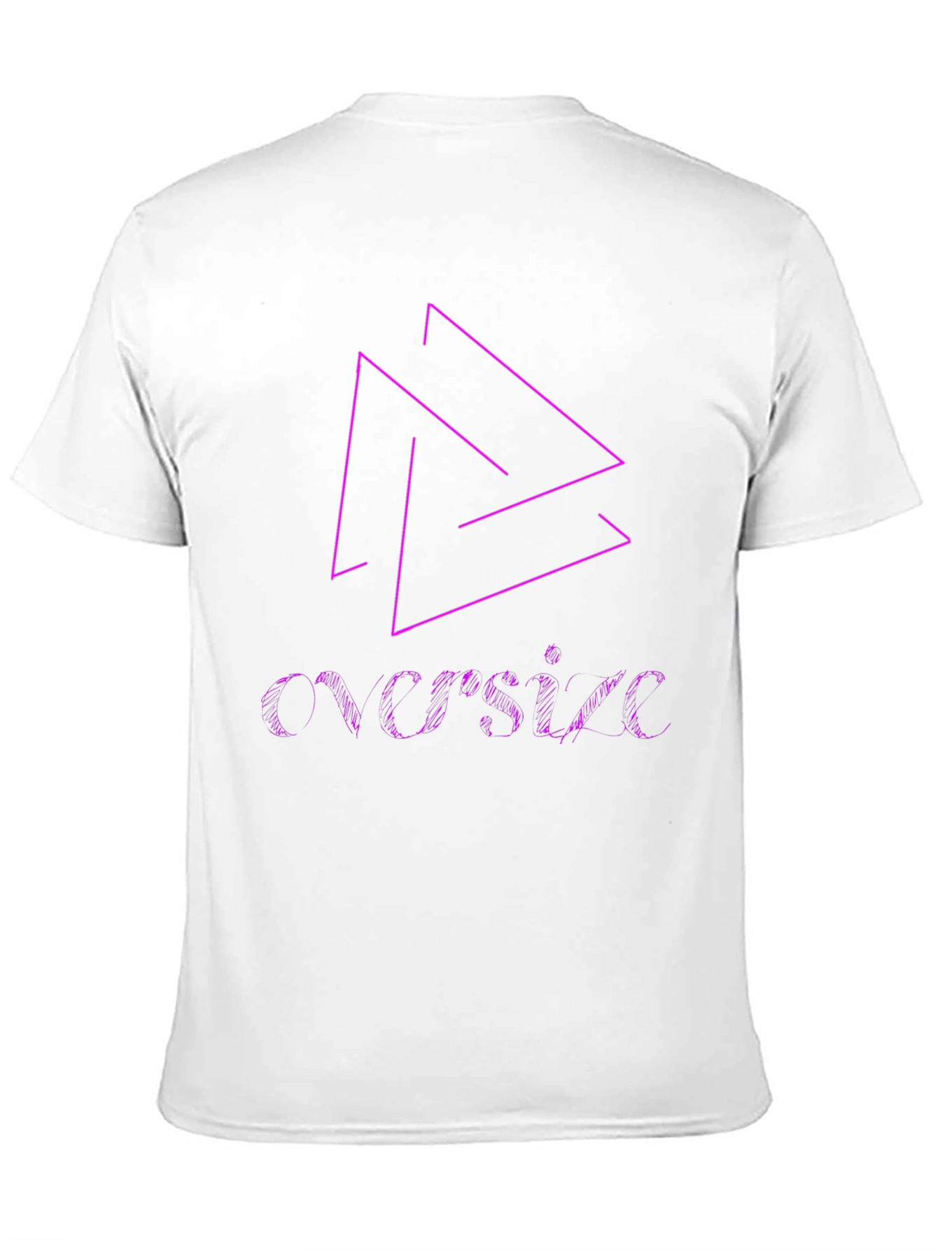 Black T-Shirt with Geometric & Text Design