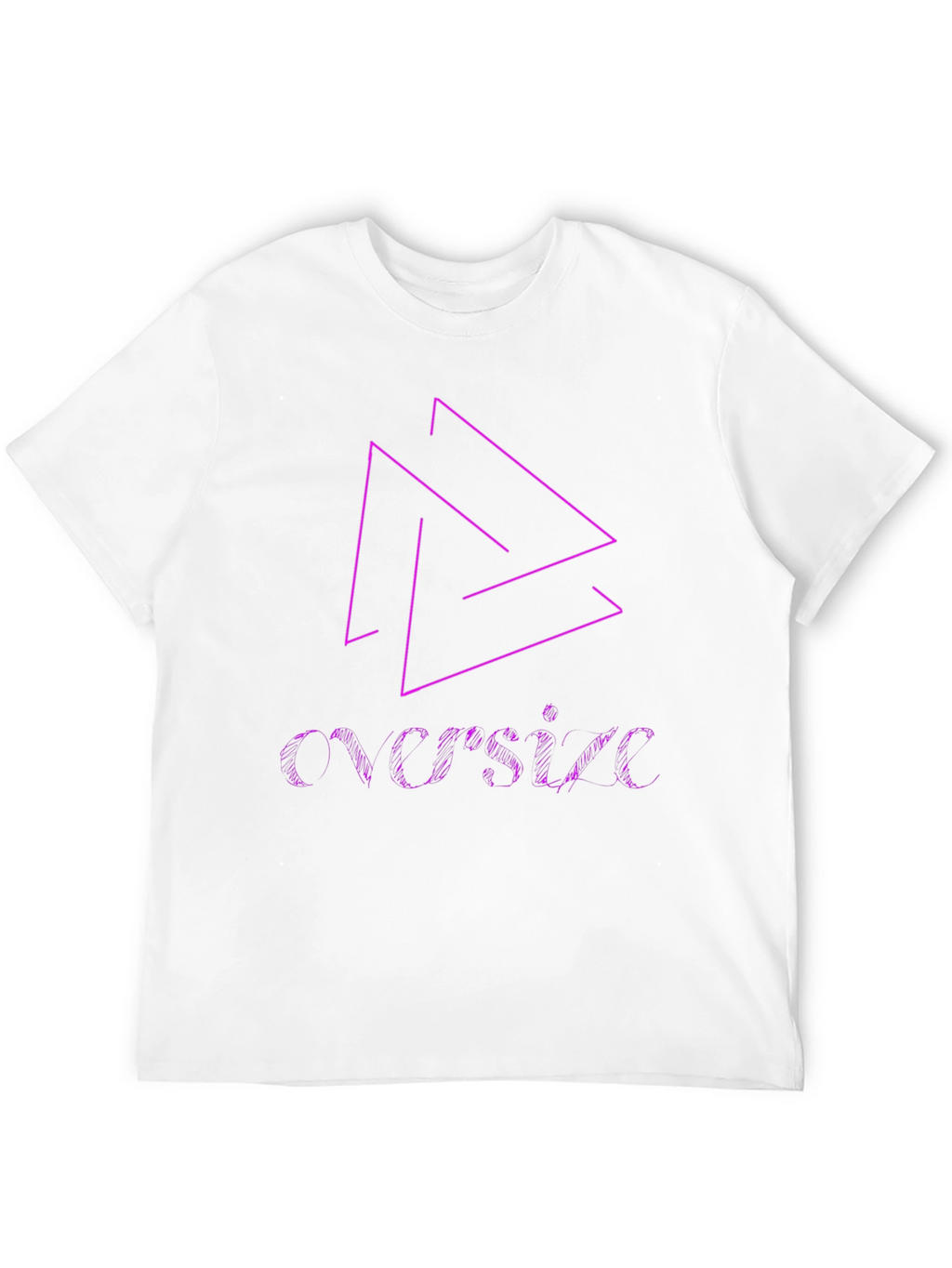 Black T-Shirt with Geometric & Text Design