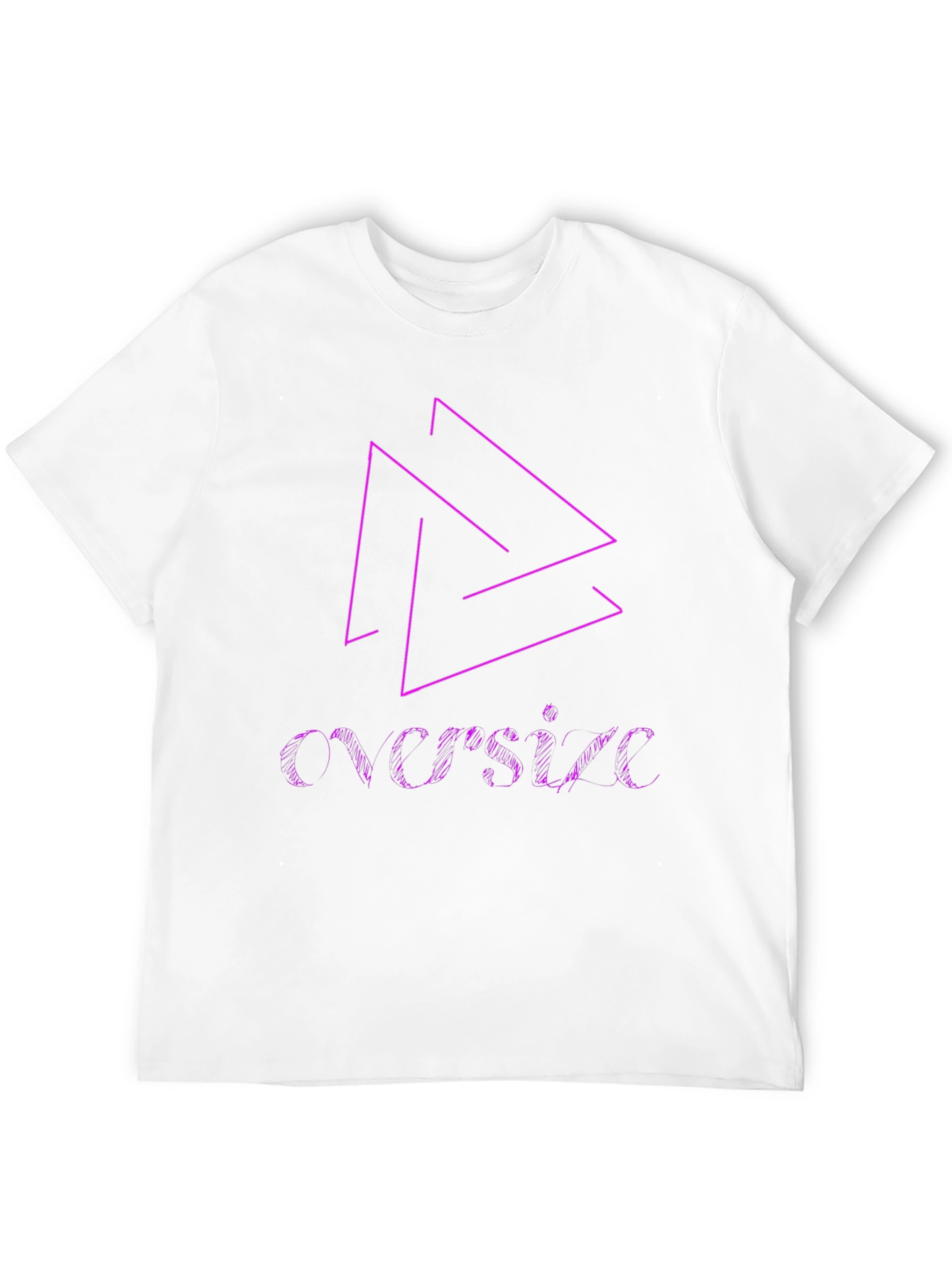 Black T-Shirt with Geometric & Text Design
