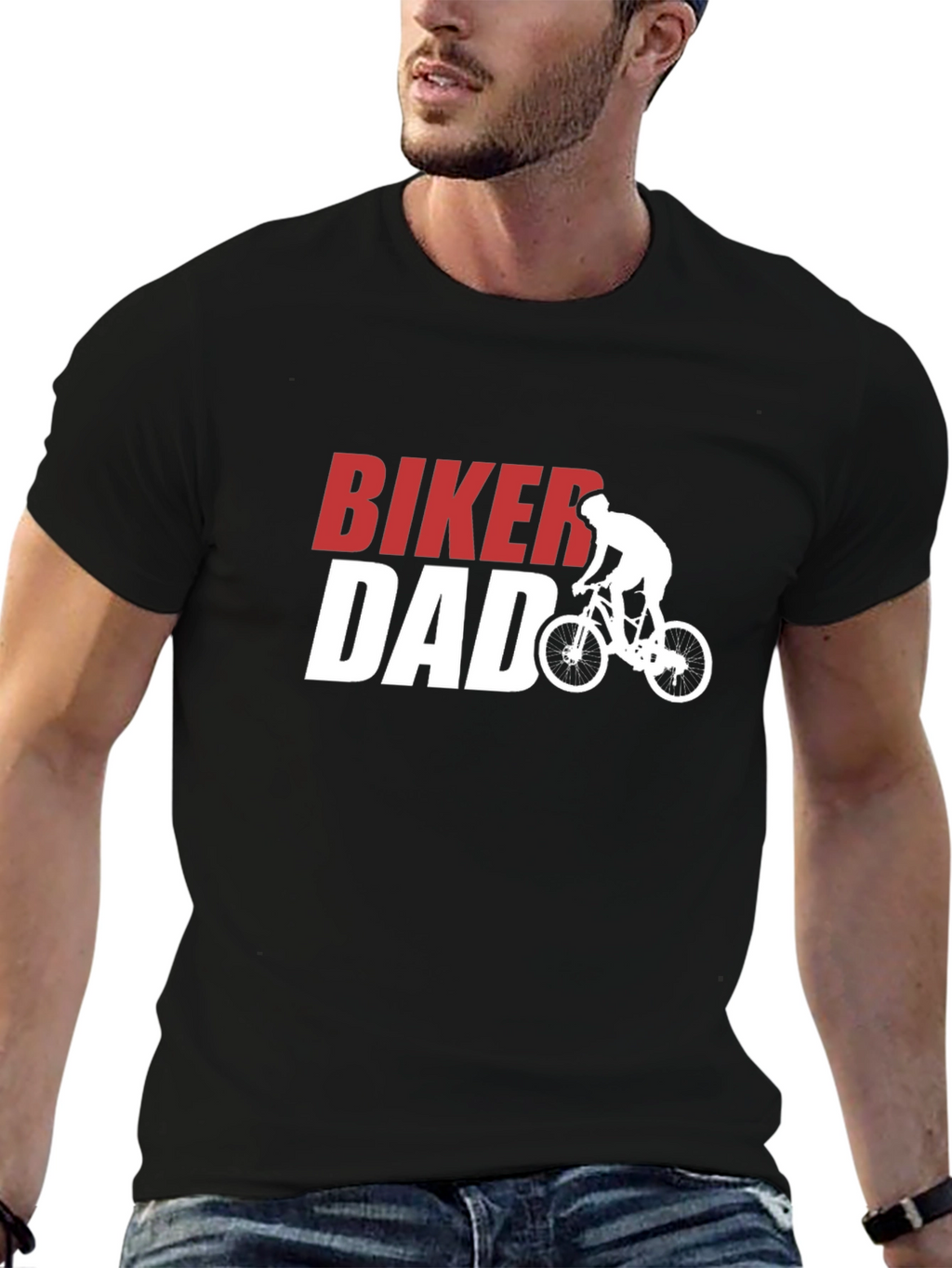 Biker Dad T-Shirt - Cycling Lover Fathers Day Gift