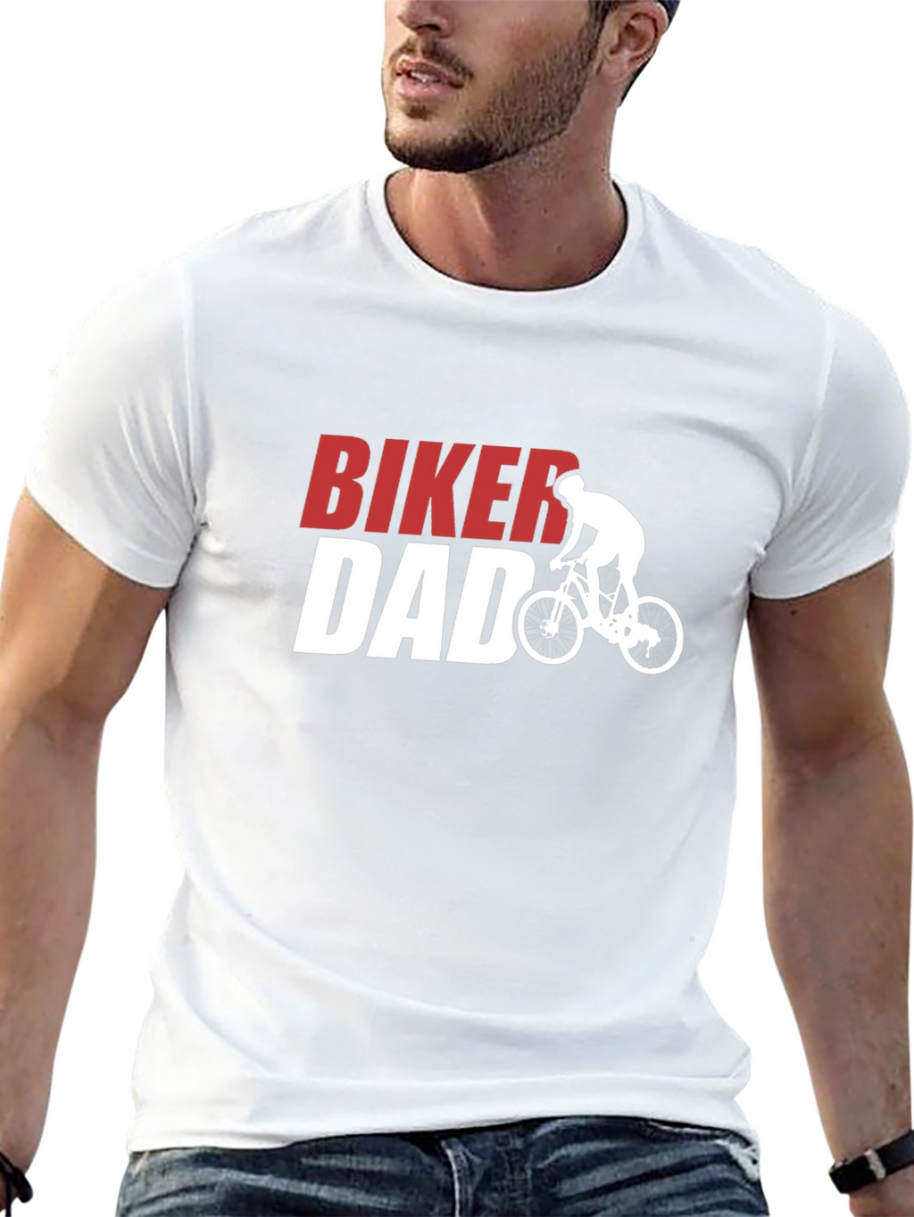 Biker Dad T-Shirt - Cycling Lover Fathers Day Gift