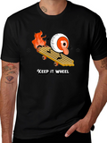 Keep It Wheel Eyeball Skateboard Graphic Tee