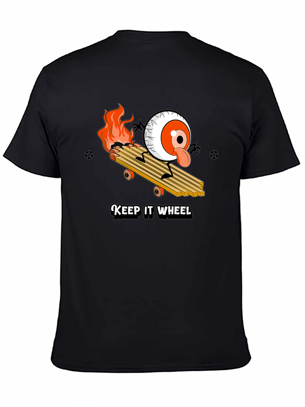 Keep It Wheel Eyeball Skateboard Graphic Tee