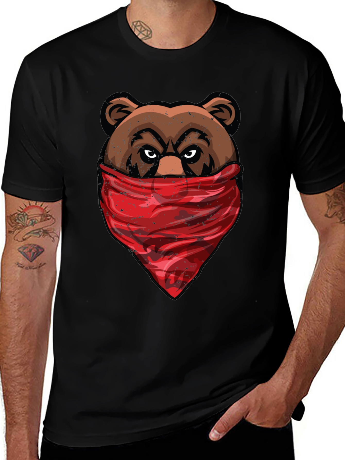 Bear Bandit Graphic Tee - Cool & Edgy Streetwear