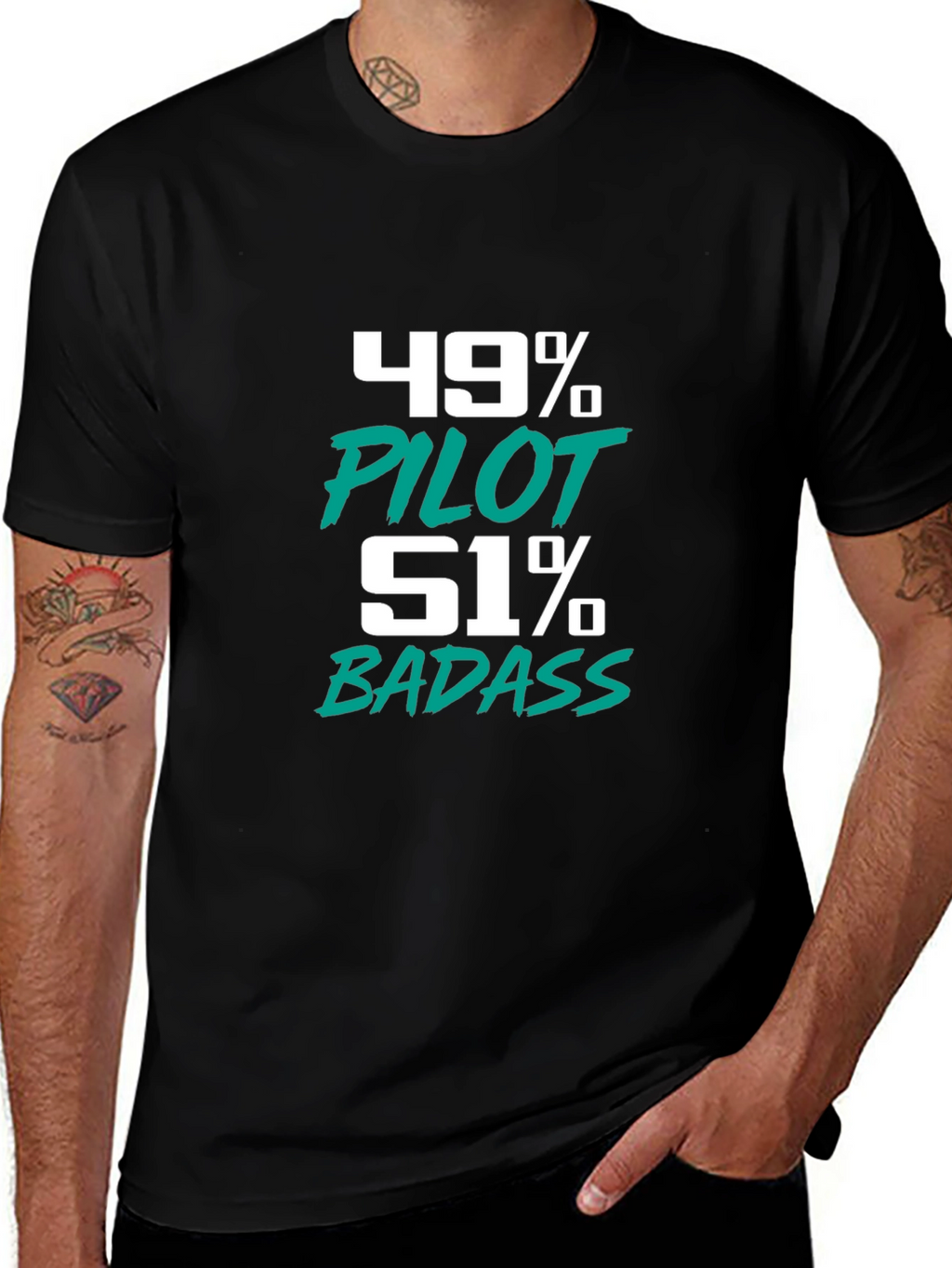 Pilot Badass Graphic Tee - Aviation Humor T-Shirt