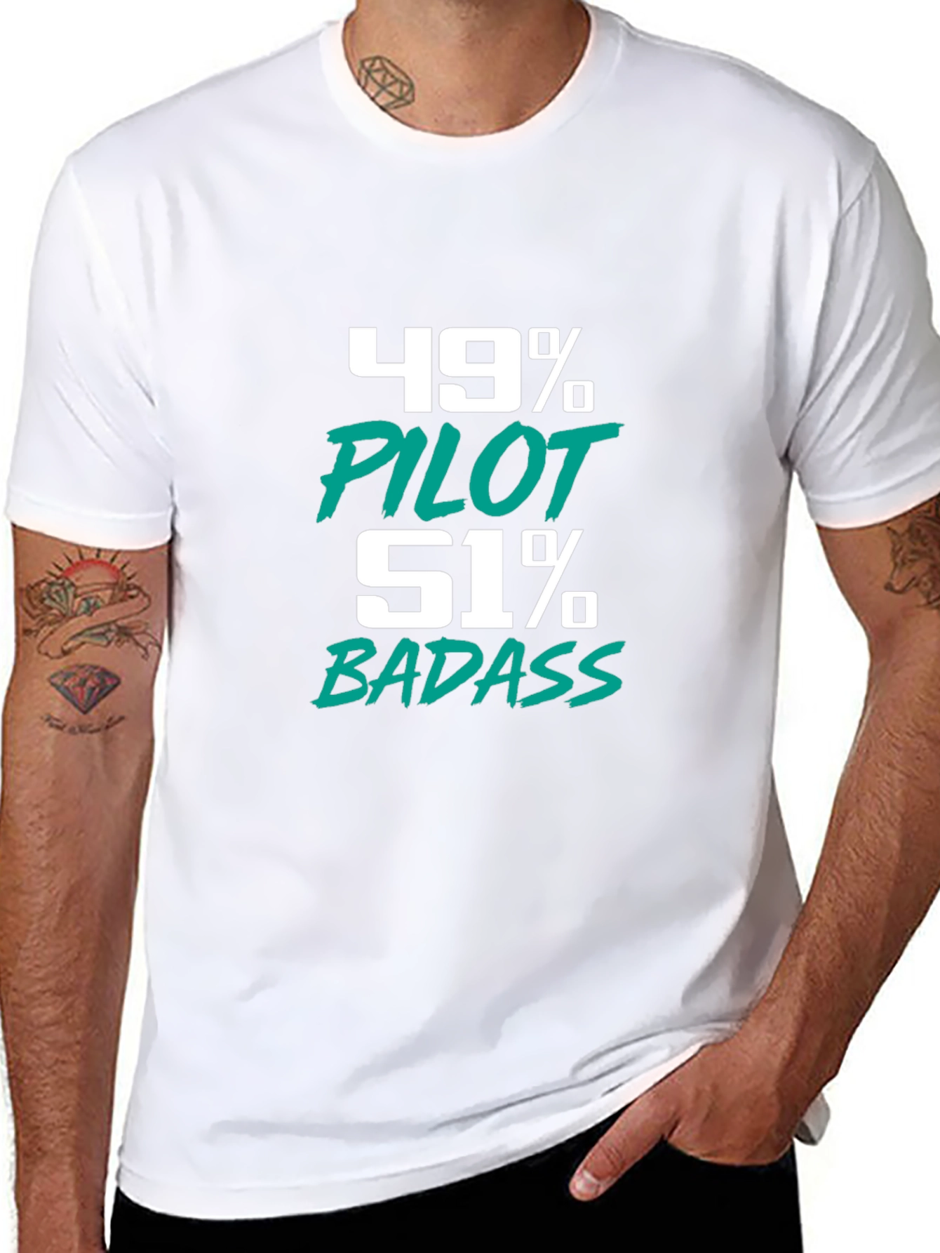 Pilot Badass Graphic Tee - Aviation Humor T-Shirt