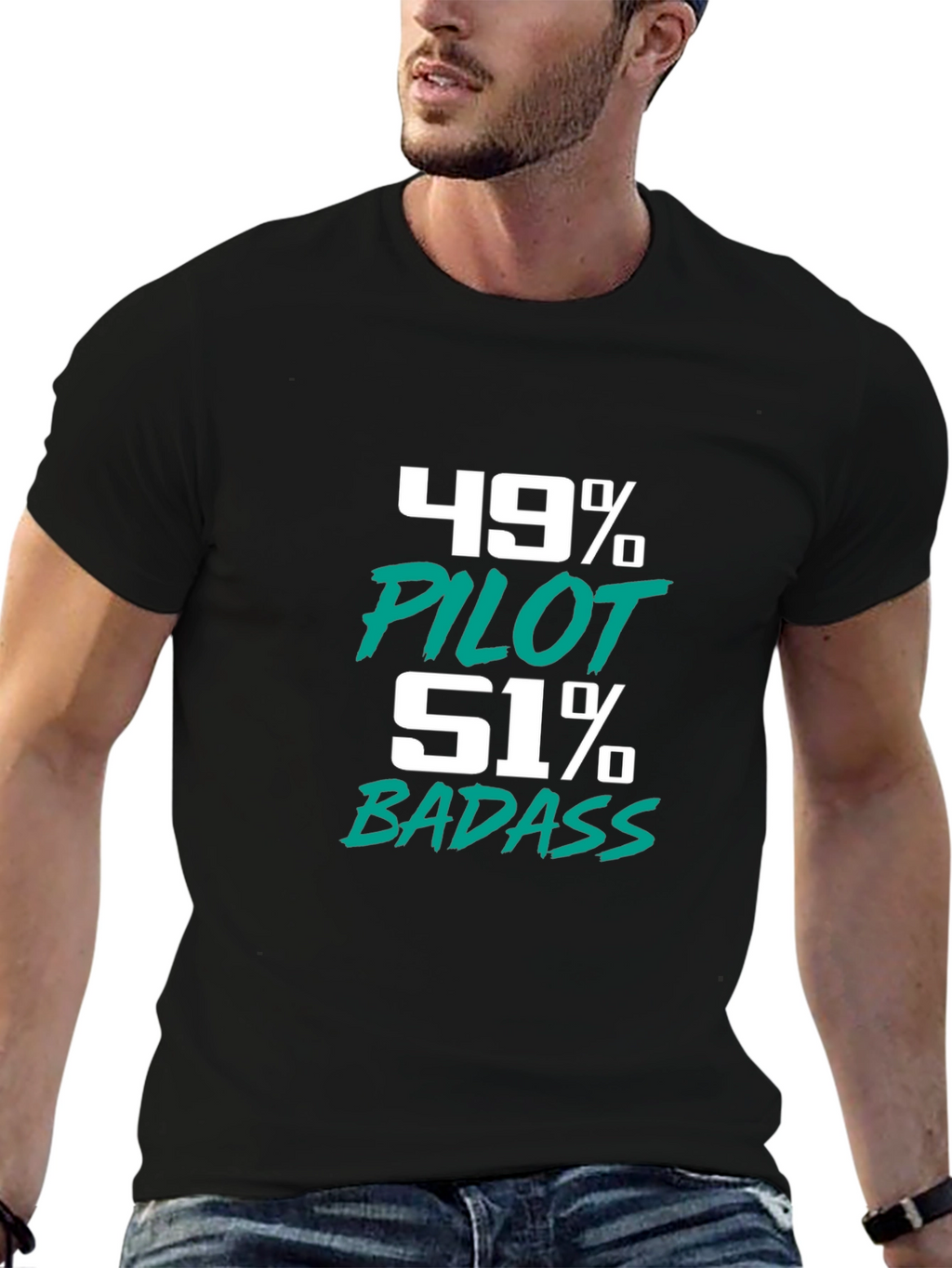 Pilot Badass Graphic Tee - Aviation Humor T-Shirt