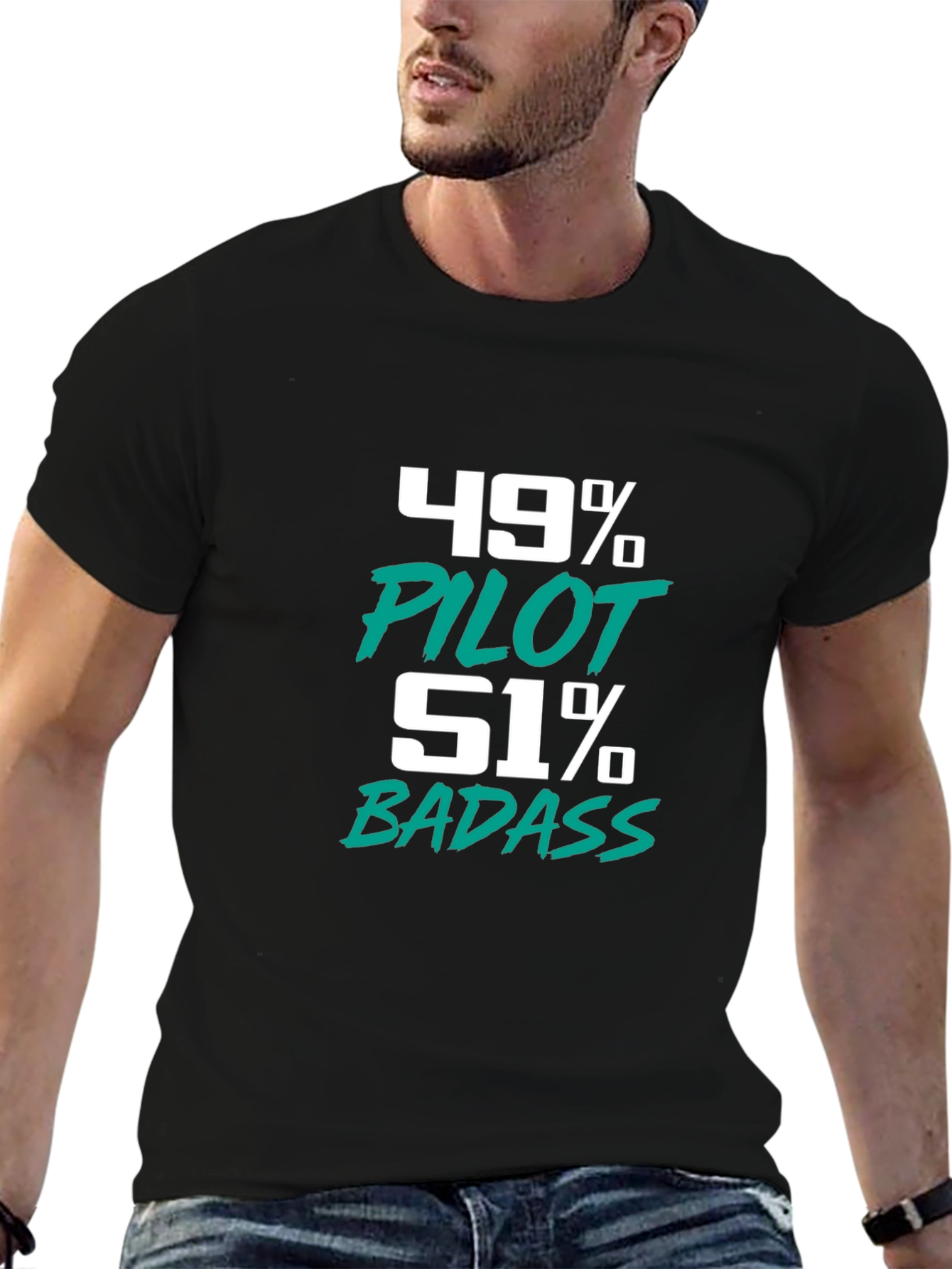 Pilot Badass Graphic Tee - Aviation Humor T-Shirt