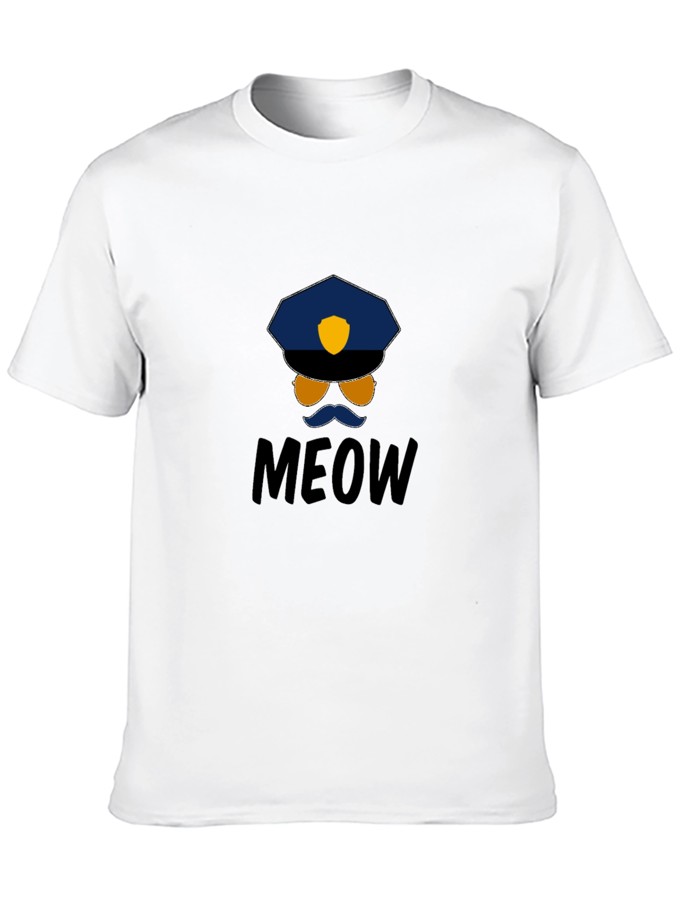 Meow Cop T-Shirt: Humorous Graphic Tee
