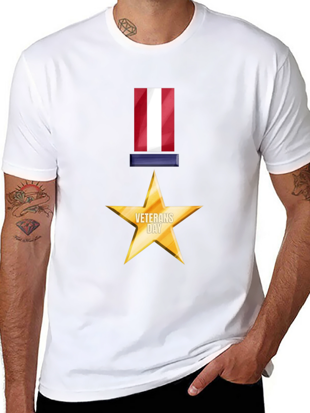 Veterans Day Star Graphic T-Shirt