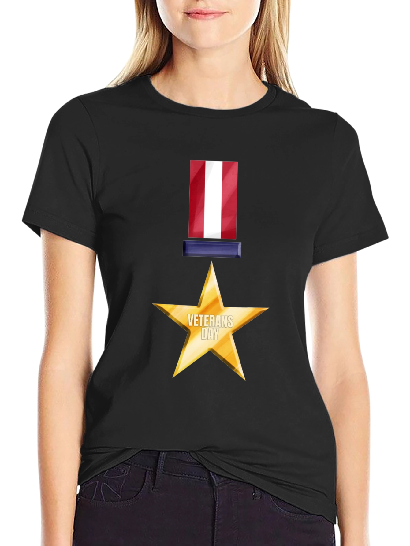 Veterans Day Star Graphic T-Shirt