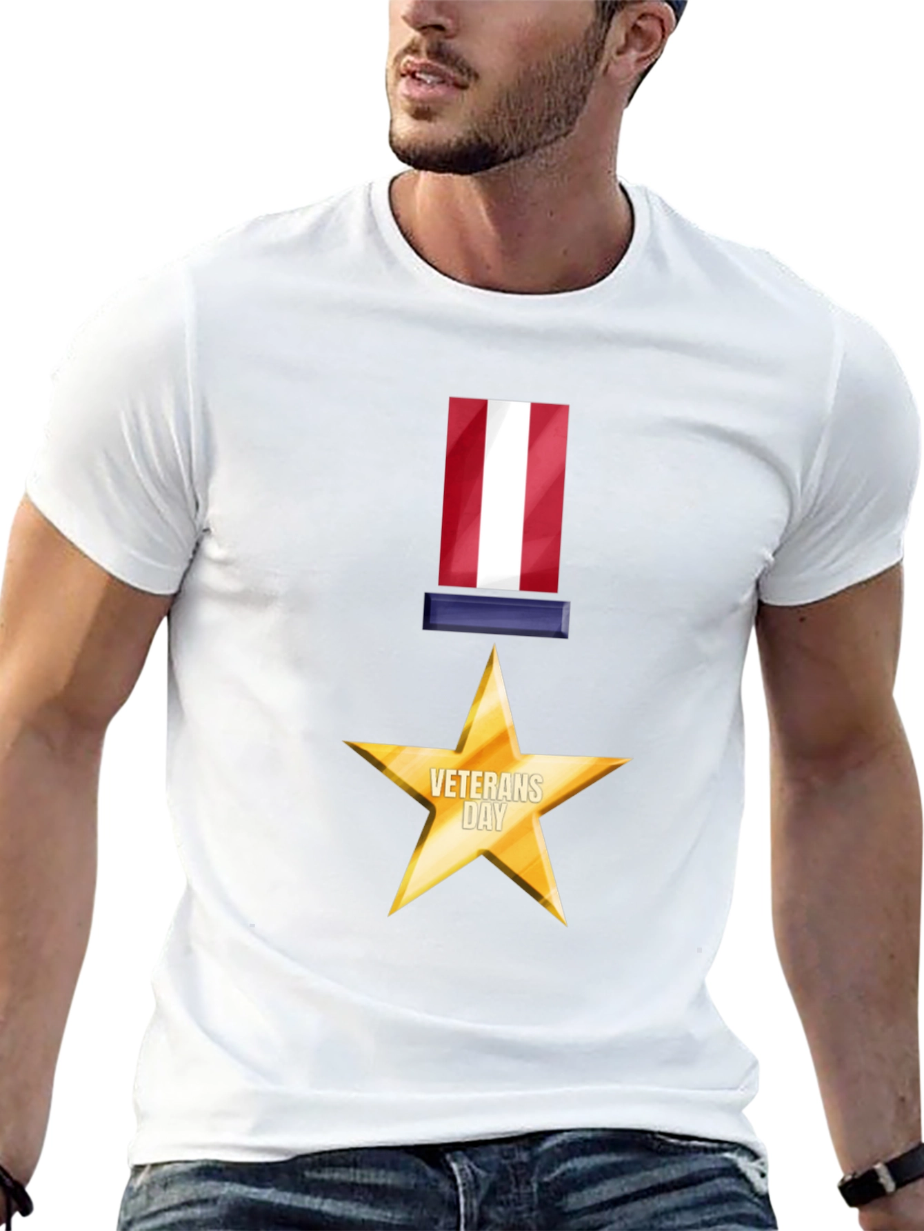 Veterans Day Star Graphic T-Shirt