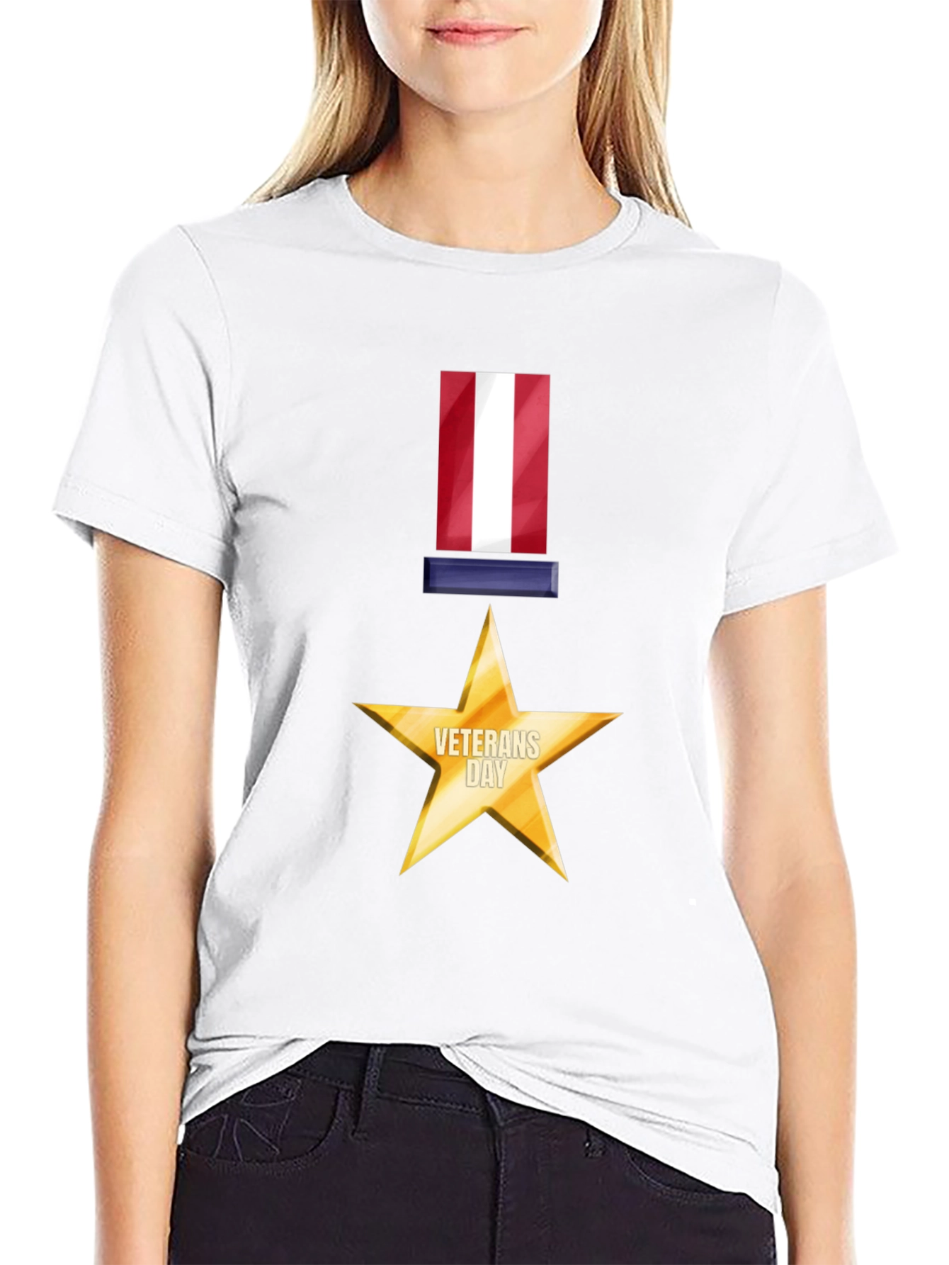 Veterans Day Star Graphic T-Shirt