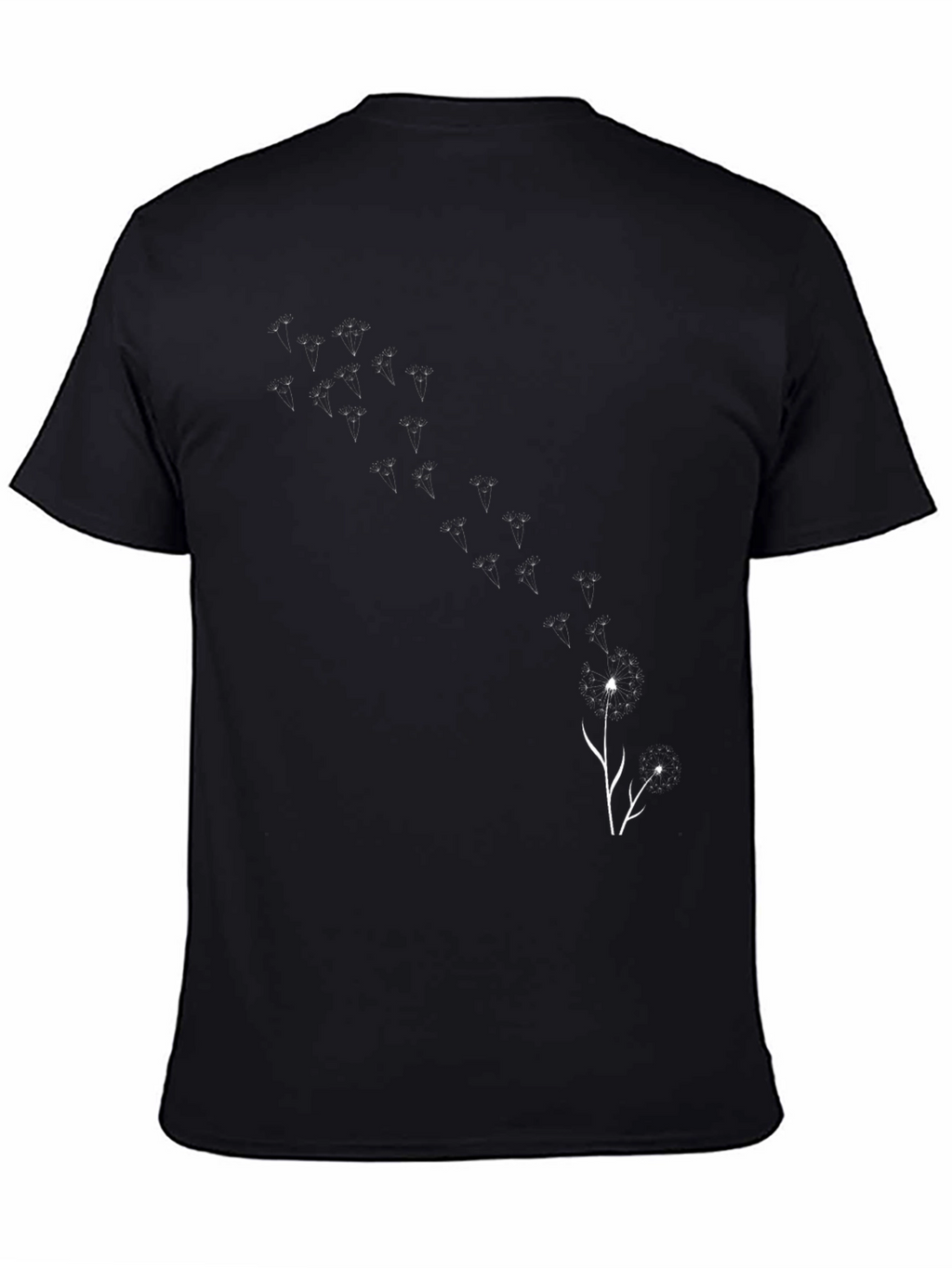 Black Dandelion Wishes T-Shirt - Trendy Graphic Tee