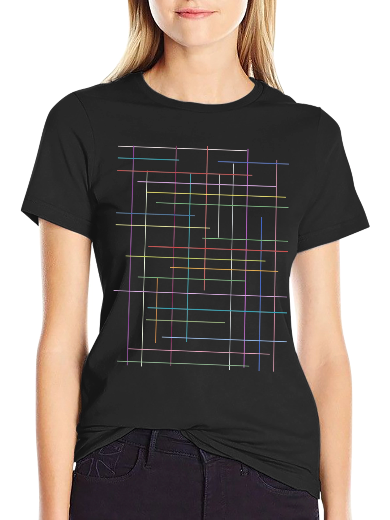Abstract Line Art T-Shirt - Modern Graphic Tee