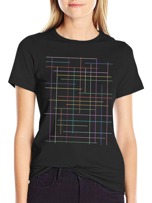 Abstract Line Art T-Shirt - Modern Graphic Tee