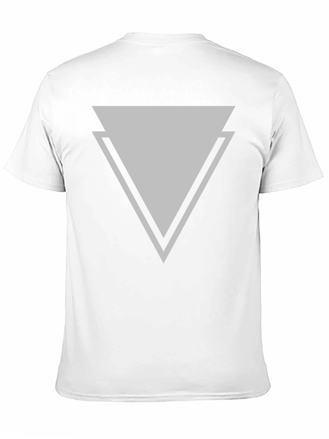 Modern Triangle Graphic Tee - Casual Black T-Shirt