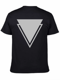 Modern Triangle Graphic Tee - Casual Black T-Shirt