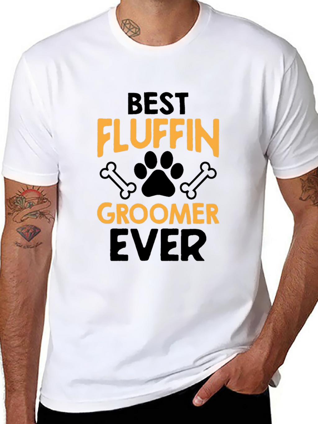 Best Fluffin Groomer Ever Black T-Shirt