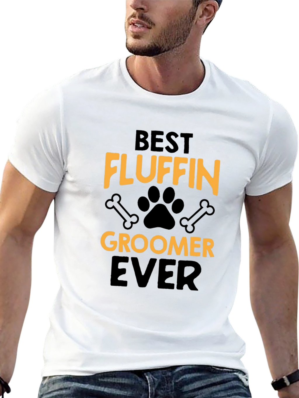Best Fluffin Groomer Ever Black T-Shirt