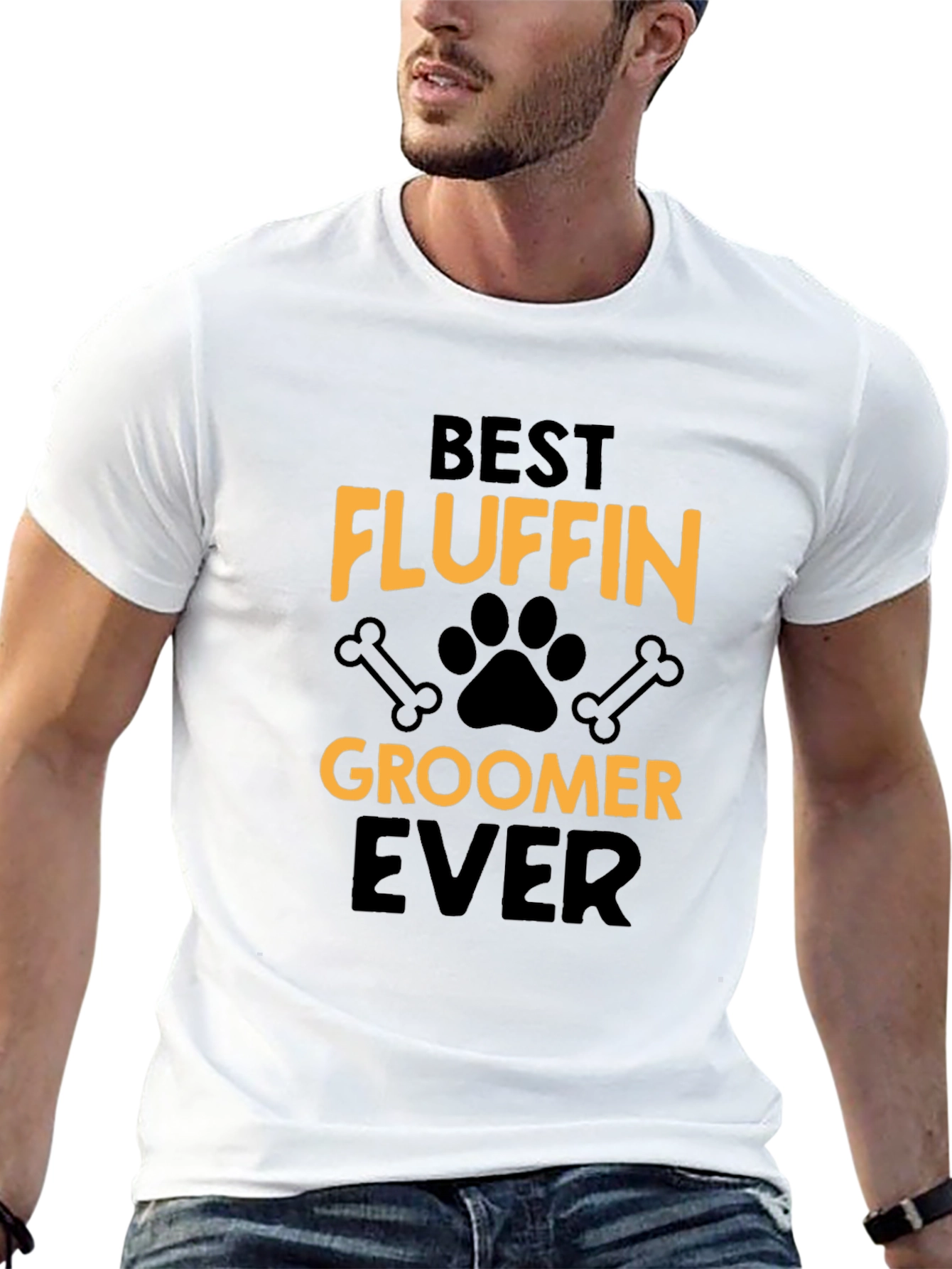 Best Fluffin Groomer Ever Black T-Shirt