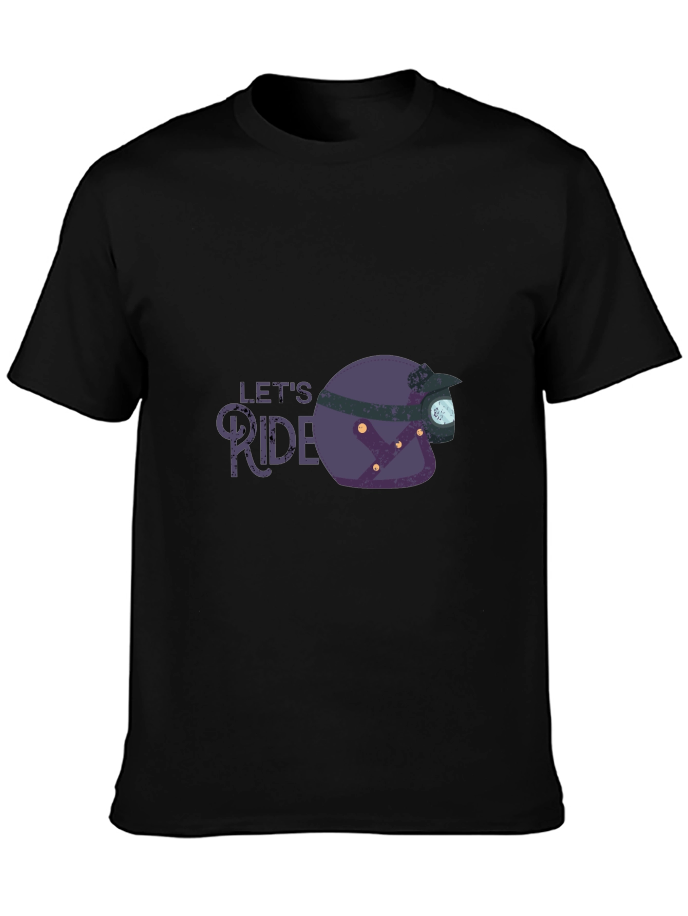 Lets Ride Graphic Tee - Motorcycle Helmet T-Shirt
