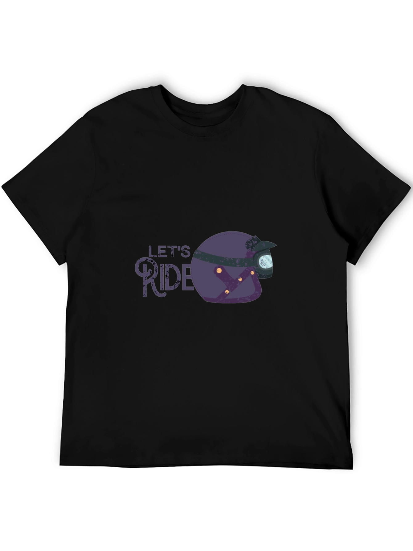 Lets Ride Graphic Tee - Motorcycle Helmet T-Shirt