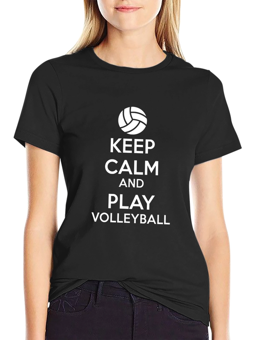 Keep Calm and Play Volleyball Graphic Tee