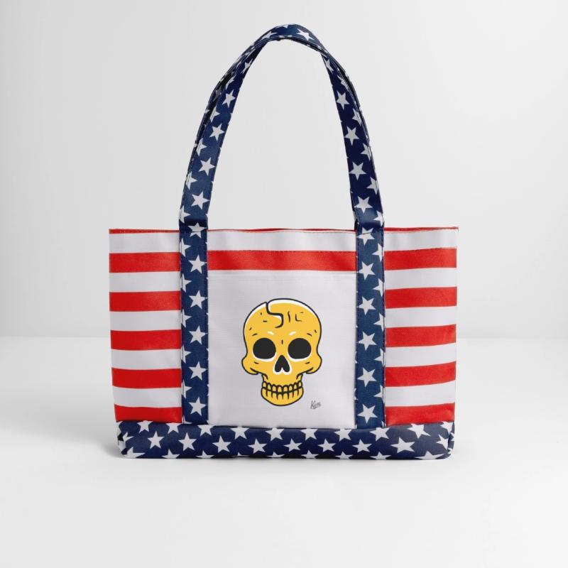 Yellow Cartoon Skull with Crack Graphic Style