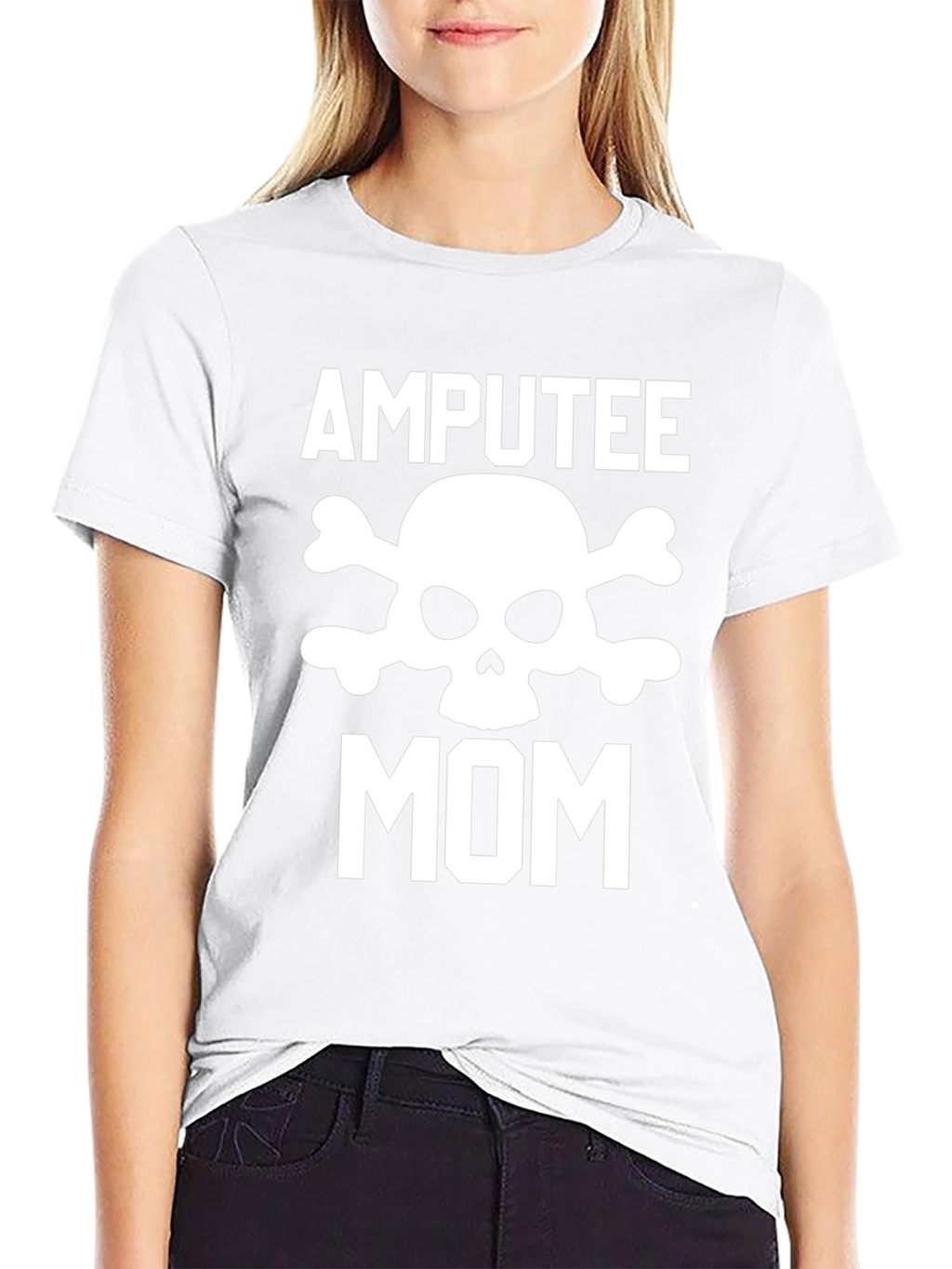 Amputee Mom Skull T-Shirt