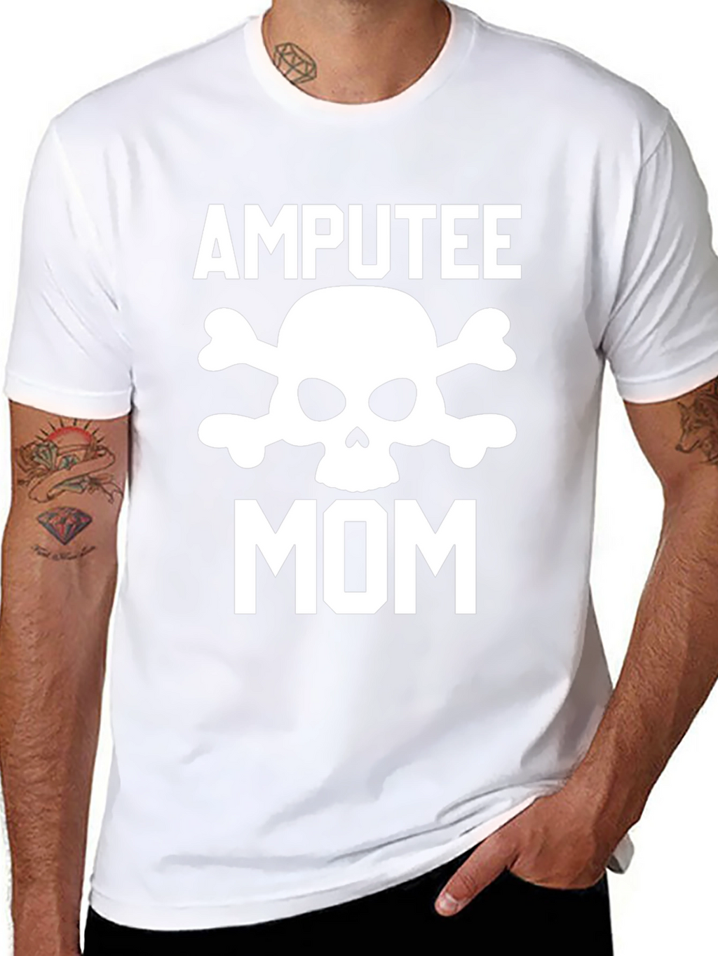 Amputee Mom Skull T-Shirt