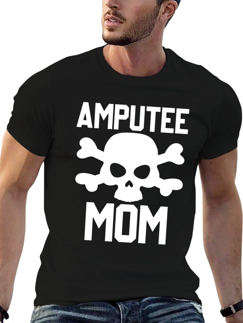 Amputee Mom Skull T-Shirt