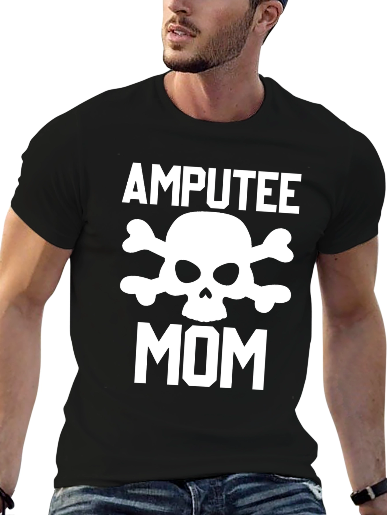 Amputee Mom Skull T-Shirt