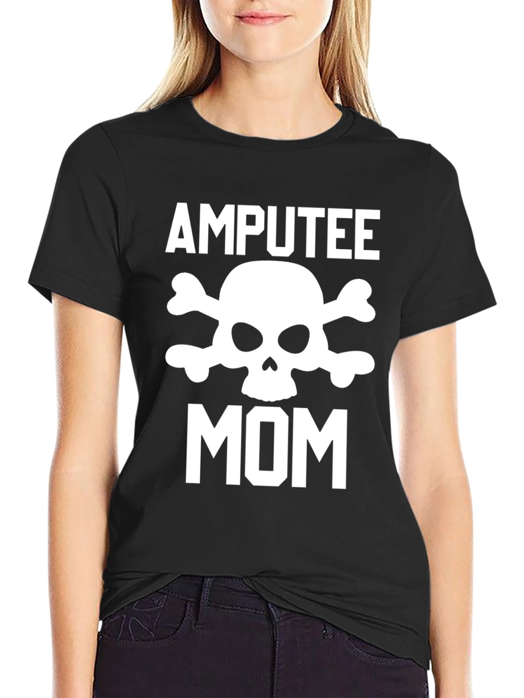 Amputee Mom Skull T-Shirt