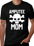 Amputee Mom Skull T-Shirt