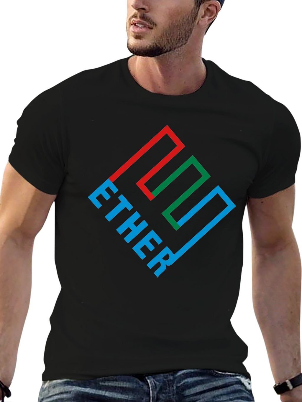 Ether Graphic Tee - Black Cotton Blend