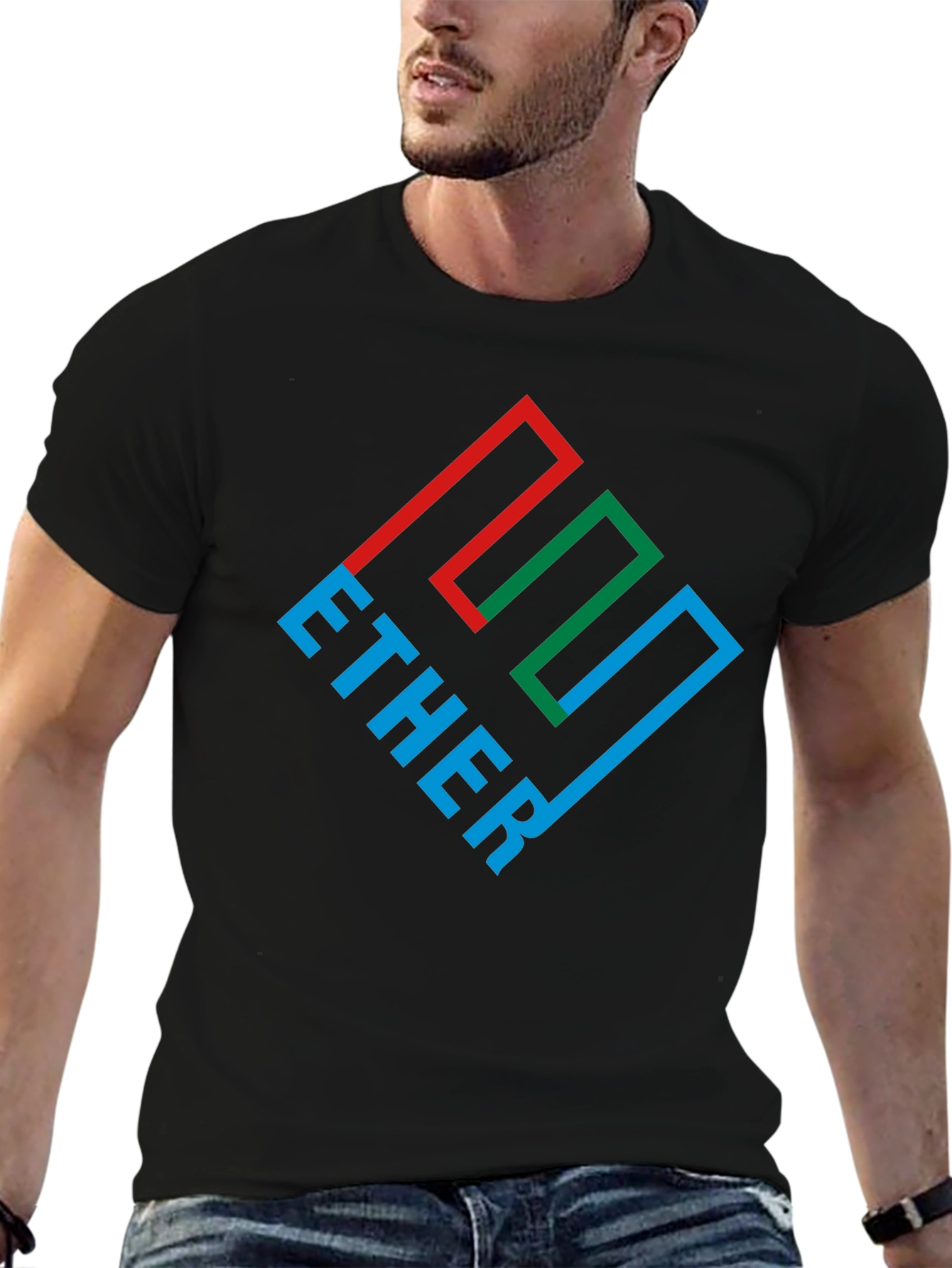 Ether Graphic Tee - Black Cotton Blend