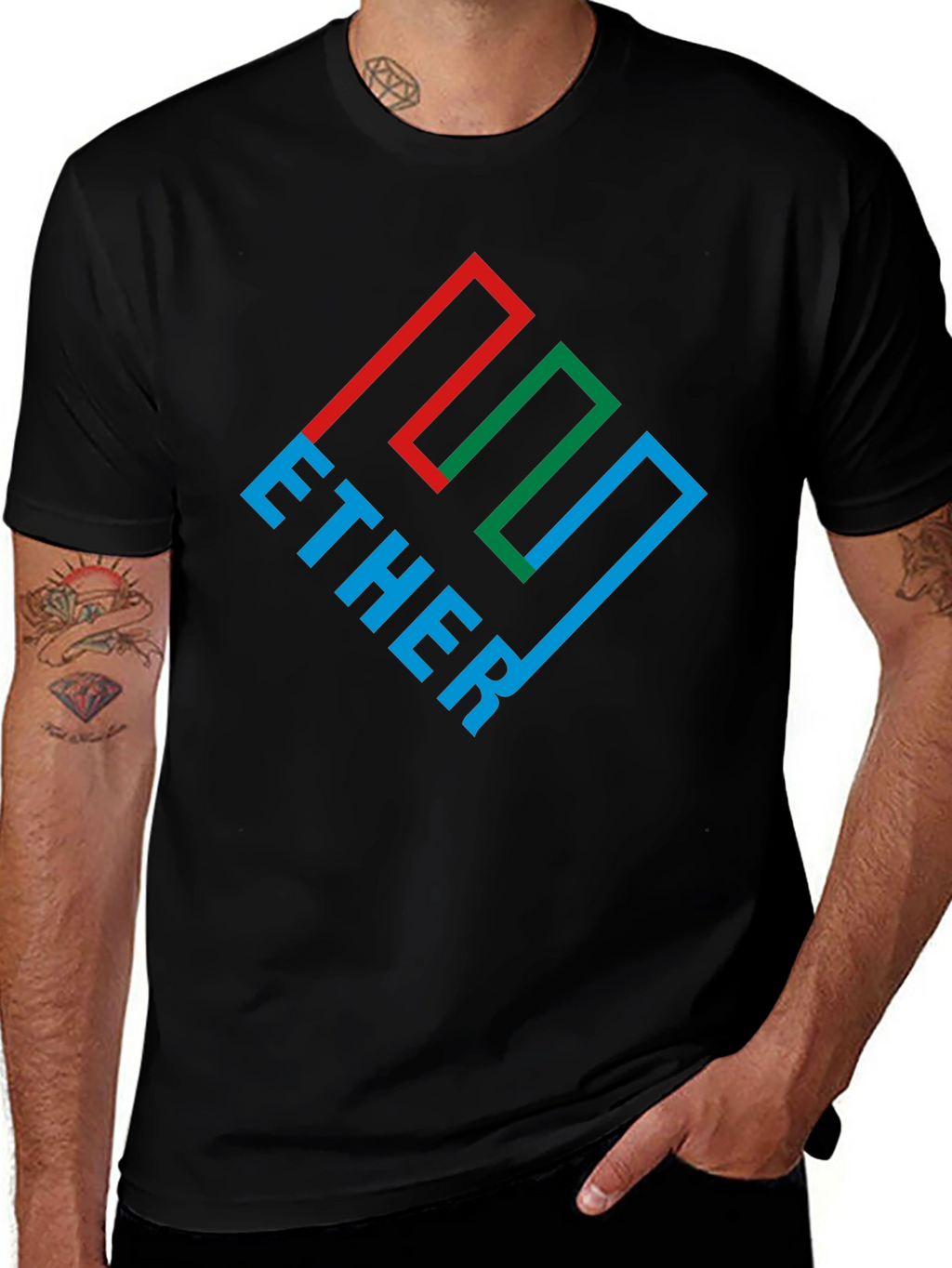 Ether Graphic Tee - Black Cotton Blend