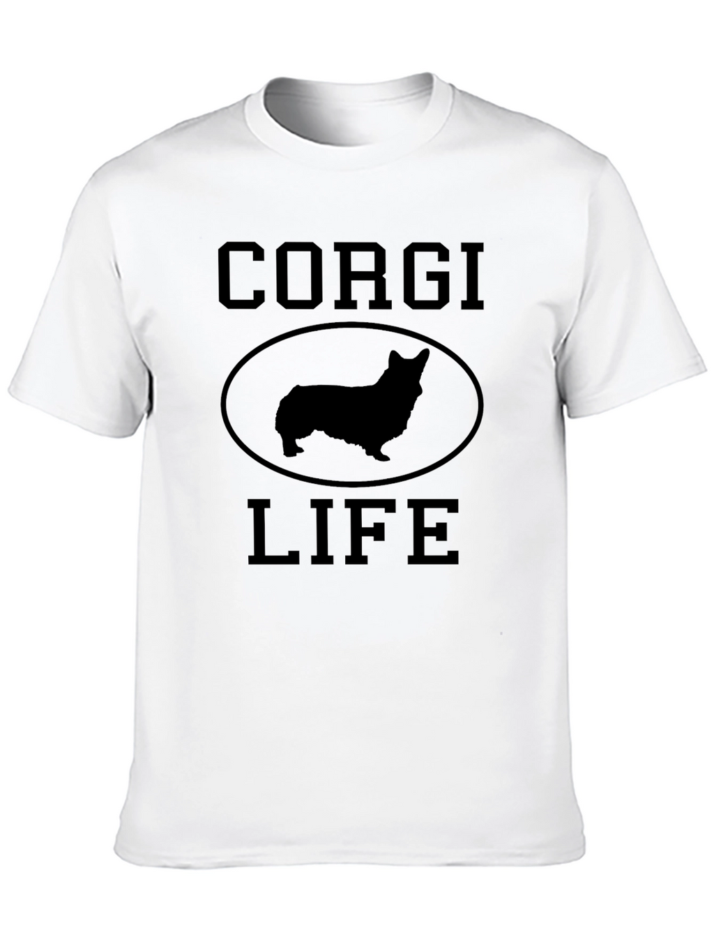 Corgi Life Black Graphic Tee