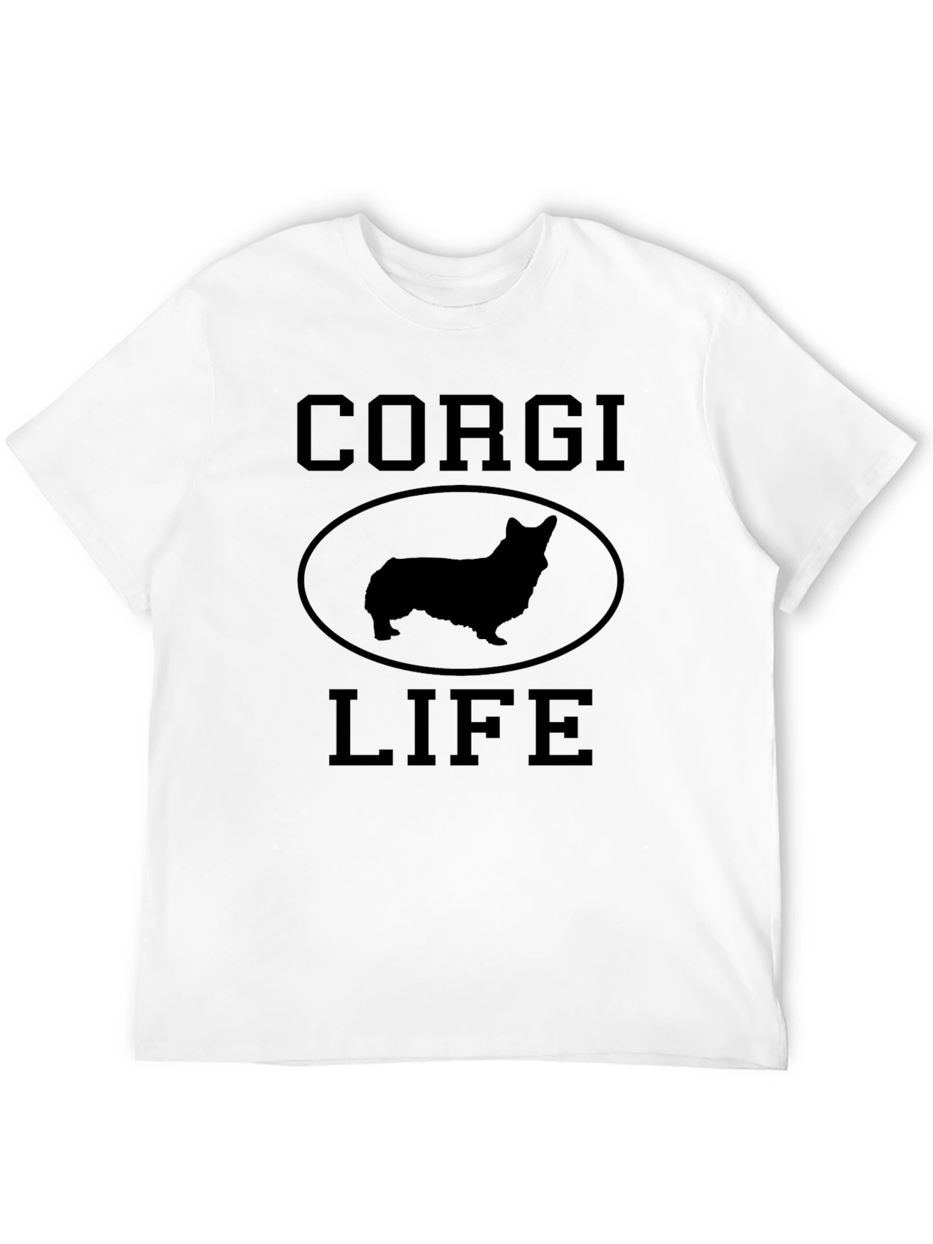 Corgi Life Black Graphic Tee