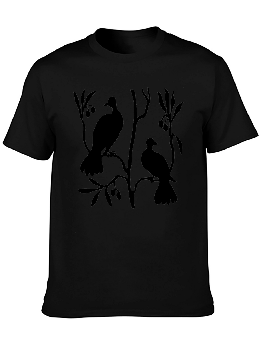 Birds on Branch Black Graphic Tee