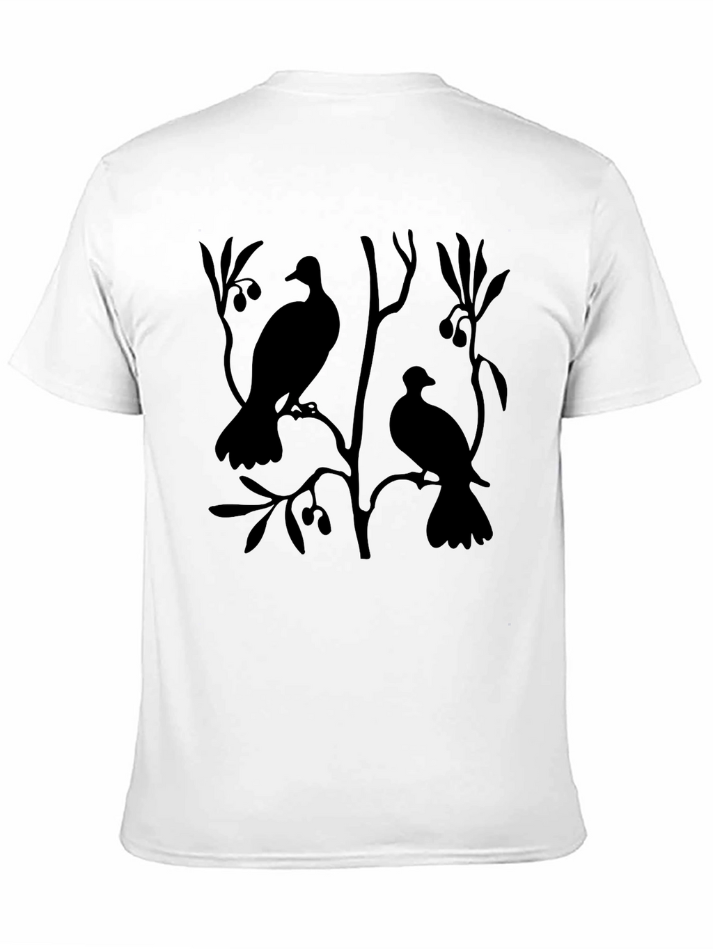 Birds on Branch Black Graphic Tee