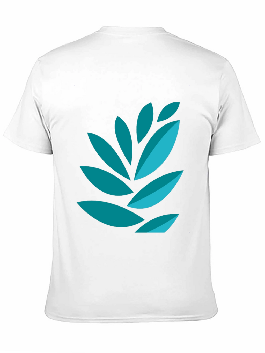 Modern Leaf Graphic Tee - Black Cotton Blend